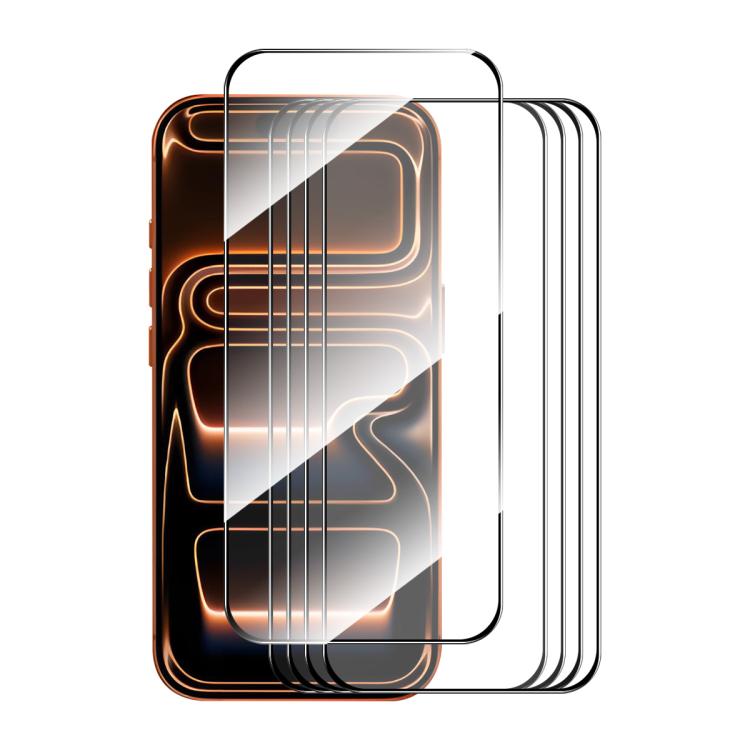 For iPhone 17 Pro 5pcs ENKAY Thickened Glue No White Edge High Aluminum-silicon Tempered Glass Film by ENKAY