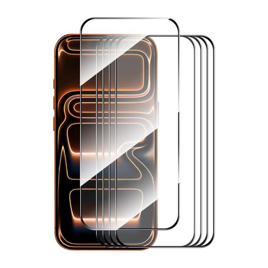 For iPhone 17 Pro 5pcs ENKAY Thickened Glue No White Edge High Aluminum-silicon Tempered Glass Film by ENKAY