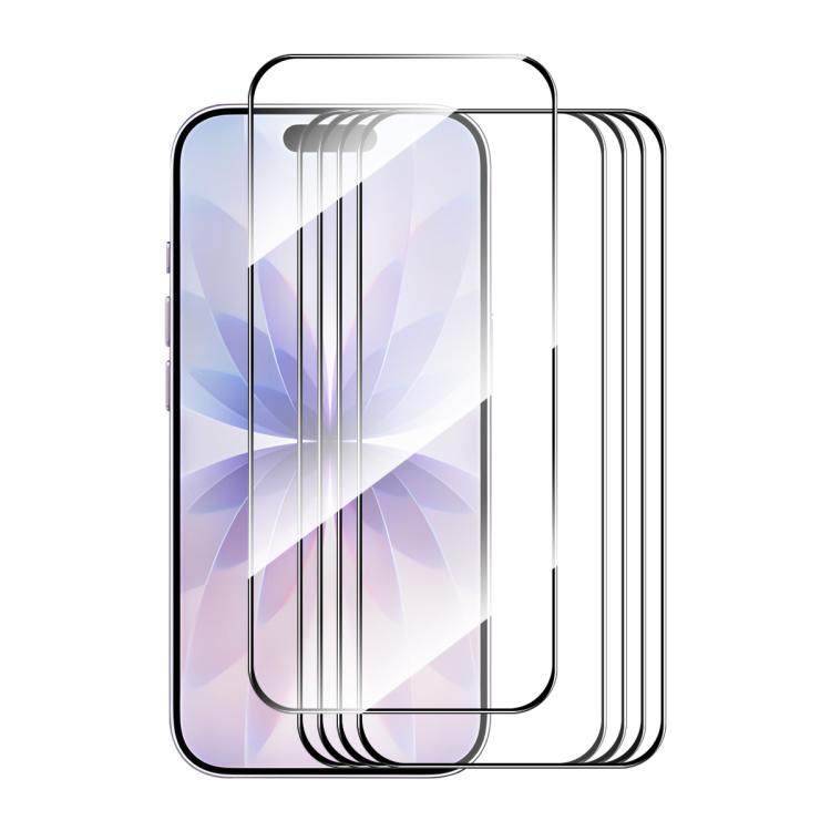 For iPhone 17 5pcs ENKAY Thickened Glue No White Edge High Aluminum-silicon Tempered Glass Film by ENKAY