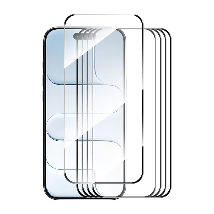 For iPhone Air 5pcs ENKAY Thickened Glue No White Edge High Aluminum-silicon Tempered Glass Film by ENKAY