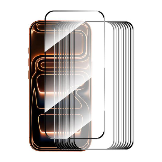 For iPhone 17 Pro 10pcs ENKAY Thickened Glue No White Edge High Aluminum-silicon Tempered Glass Film by ENKAY