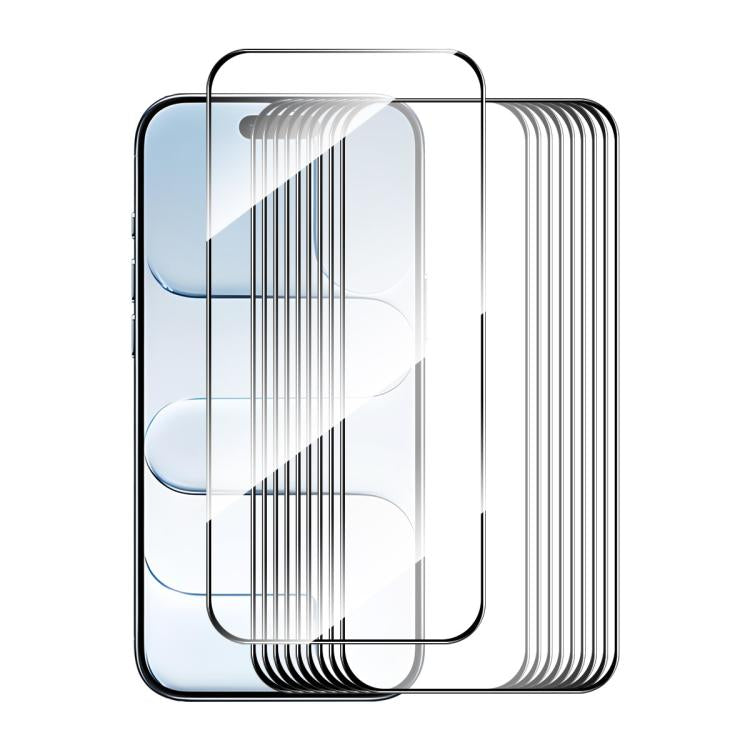 For iPhone Air 10pcs ENKAY Thickened Glue No White Edge High Aluminum-silicon Tempered Glass Film by ENKAY