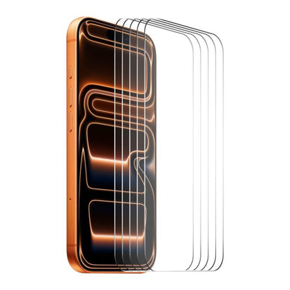 For iPhone 17 Pro Max 5pcs ENKAY Thickened Glue No White Edge 9H Big Arc Edge High Aluminum-silicon Tempered Glass Film by ENKAY