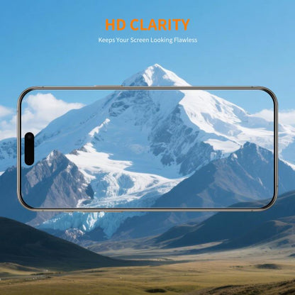 For iPhone 17 Pro 5pcs ENKAY Thickened Glue No White Edge 9H Big Arc Edge High Aluminum-silicon Tempered Glass Film by ENKAY