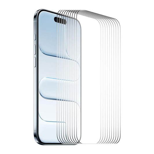 For iPhone Air 10pcs ENKAY Thickened Glue No White Edge 9H Big Arc Edge High Aluminum-silicon Tempered Glass Film by ENKAY