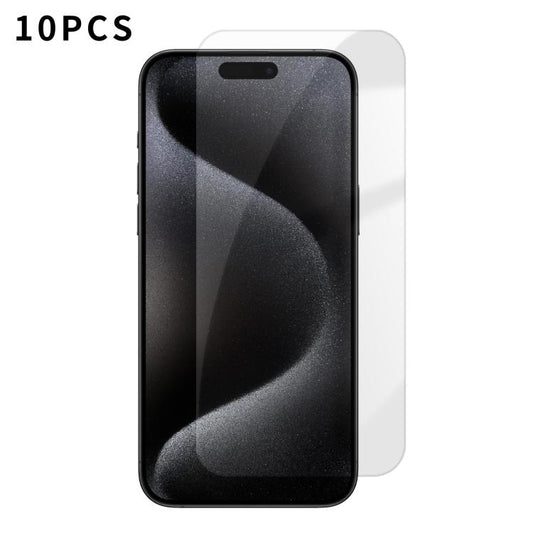 For iPhone 15 Pro Max Kalebol 10pcs High-Aluminum Semi-Screen Anti-Fingerprint HD Tempered Glass Film by Kalebol