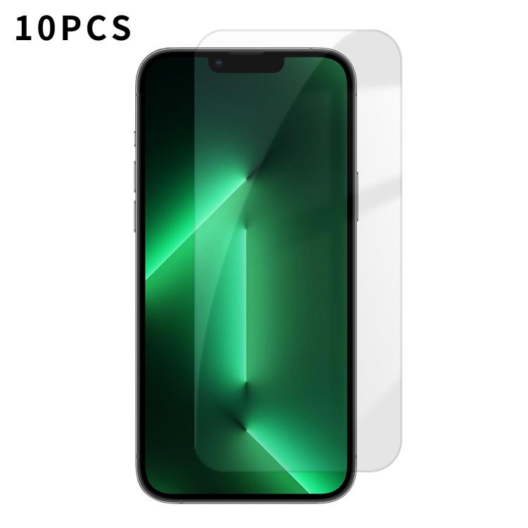For iPhone 13 Pro Kalebol 10pcs High-Aluminum Semi-Screen Anti-Fingerprint HD Tempered Glass Film by Kalebol
