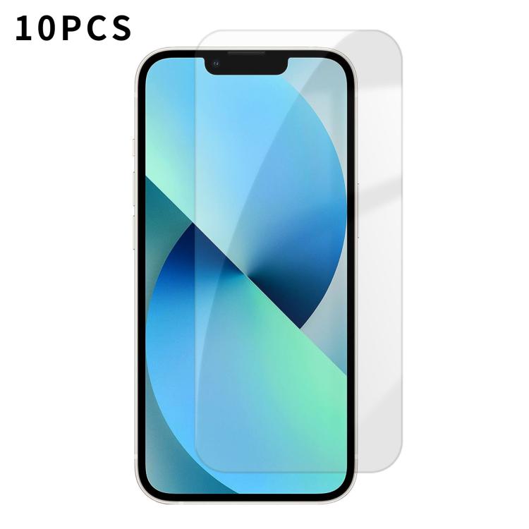 For iPhone 13 Kalebol 10pcs High-Aluminum Semi-Screen Anti-Fingerprint HD Tempered Glass Film by Kalebol
