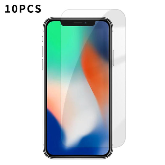For iPhone X Kalebol 10pcs High-Aluminum Semi-Screen Anti-Fingerprint HD Tempered Glass Film by Kalebol