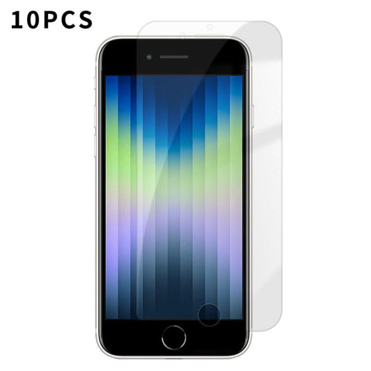 For iPhone SE 2022 / 2020 Kalebol 10pcs High-Aluminum Semi-Screen Anti-Fingerprint HD Tempered Glass Film by Kalebol