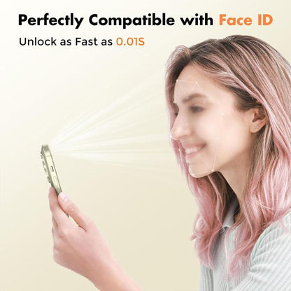 For iPhone 16 Kalebol 10pcs High-Aluminum Semi-Screen Anti-Fingerprint HD Tempered Glass Film by Kalebol