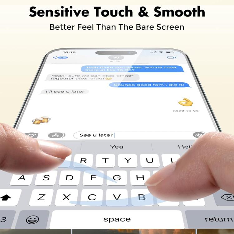 For iPhone 11 Kalebol 10pcs High-Aluminum Semi-Screen Anti-Fingerprint HD Tempered Glass Film by Kalebol