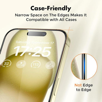 For iPhone 14 Pro Kalebol 10pcs High-Aluminum Semi-Screen Anti-Fingerprint HD Tempered Glass Film by Kalebol