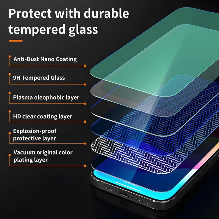 For iPhone 11 Pro Max Kalebol 10pcs High-Aluminum Semi-Screen Anti-Fingerprint HD Tempered Glass Film by Kalebol