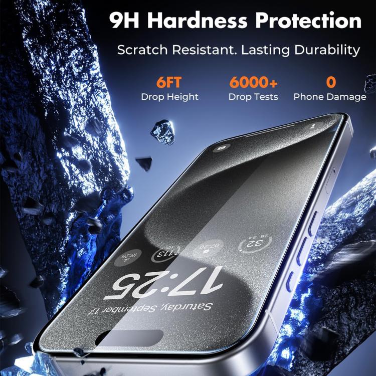 For iPhone 17 Pro Kalebol 10pcs High-Aluminum Semi-Screen Anti-Fingerprint HD Tempered Glass Film by Kalebol