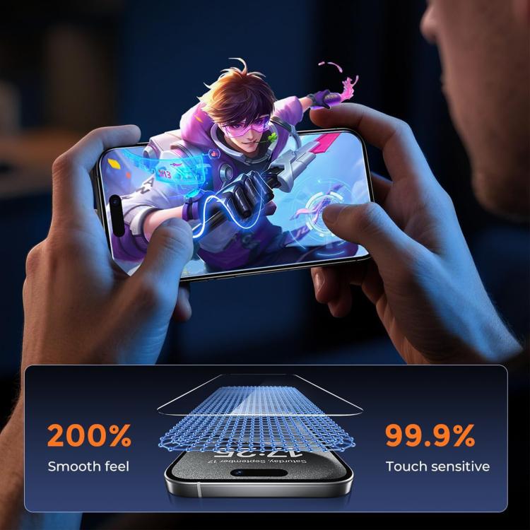 For iPhone 12 Kalebol 10pcs High-Aluminum Semi-Screen Anti-Fingerprint HD Tempered Glass Film by Kalebol