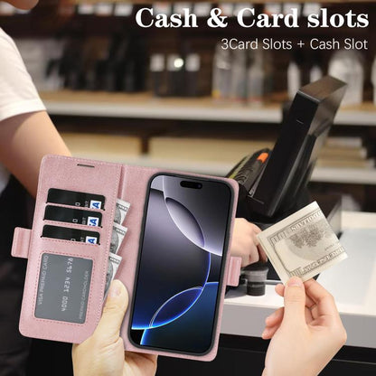 For iPhone 17 Pro Max Kalebol Strong Magnetic MagSafe Ring 2 In 1 Split Leather Phone Case(Rose Gold) by Kalebol