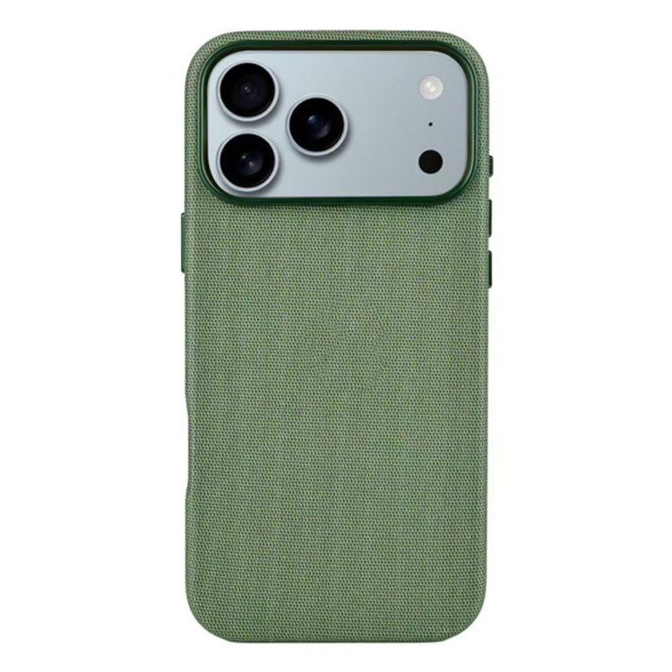 For iPhone 17 Pro Max Kalebol Fabric-Textured Perforated MagSafe PC Phone Case(Green) by Kalebol