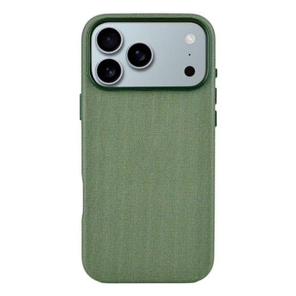 For iPhone 17 Pro Max Kalebol Fabric-Textured Perforated MagSafe PC Phone Case(Green) by Kalebol