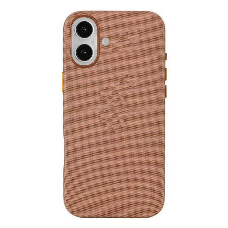 For iPhone 17 Kalebol Fabric-Textured Perforated MagSafe PC Phone Case(Reddish Brown) by Kalebol