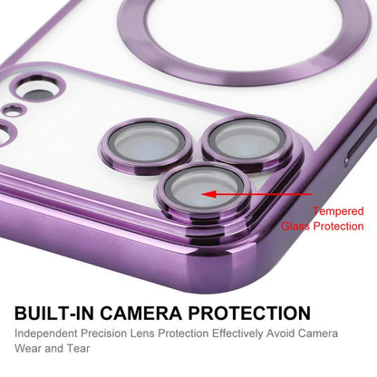 For iPhone 17 Pro ENKAY Hat-Prince Magsafe Electroplated TPU Clear Shockproof Phone Case(Pink) by ENKAY