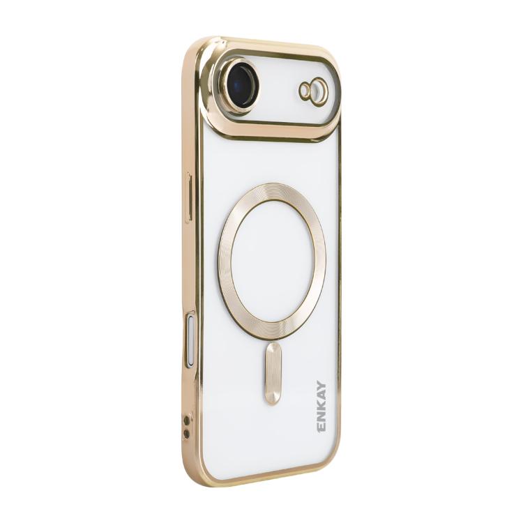 For iPhone Air ENKAY Hat-Prince Magsafe Electroplated TPU Clear Shockproof Phone Case(Golden) by ENKAY