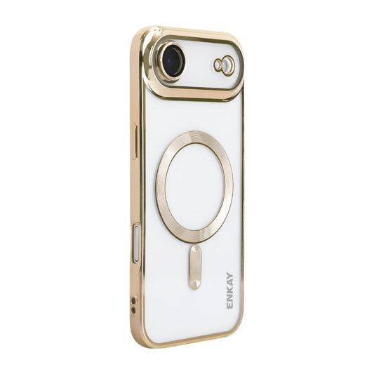 For iPhone Air ENKAY Hat-Prince Magsafe Electroplated TPU Clear Shockproof Phone Case(Golden) by ENKAY