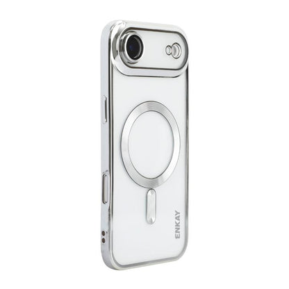 For iPhone Air ENKAY Hat-Prince Magsafe Electroplated TPU Clear Shockproof Phone Case(Silver) by ENKAY