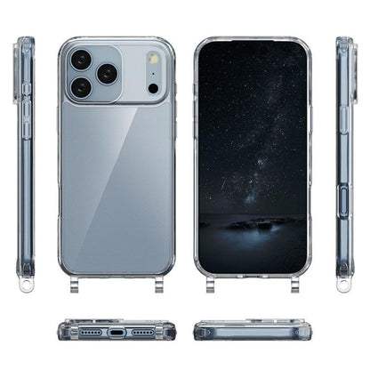 For iPhone 16 Kalebol Minimalist Transparent Lanyard Integrated Phone Case(Transparent) by Kalebol