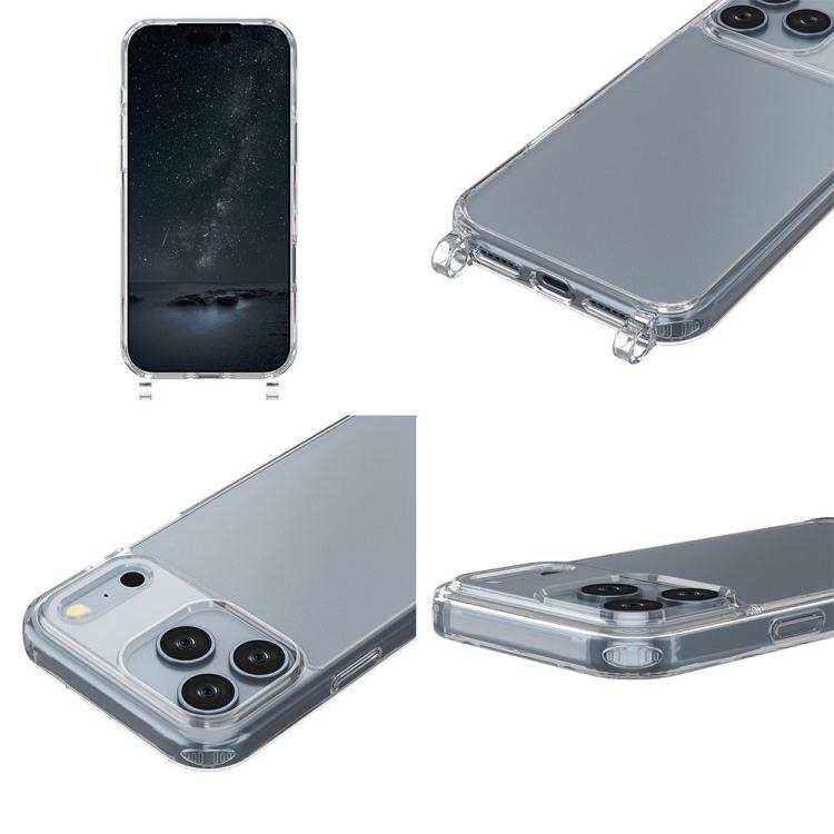 For iPhone 16 Kalebol Minimalist Transparent Lanyard Integrated Phone Case(Transparent) by Kalebol