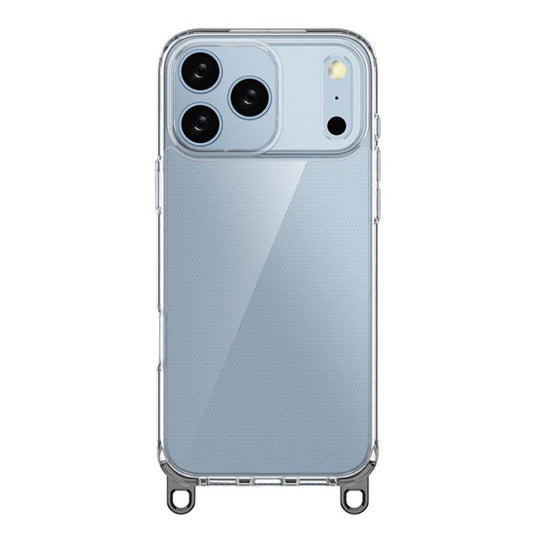 For iPhone 17 Pro Max Kalebol Minimalist High Transparency Multi Color Lanyard Hole Phone Case(Black) by Kalebol