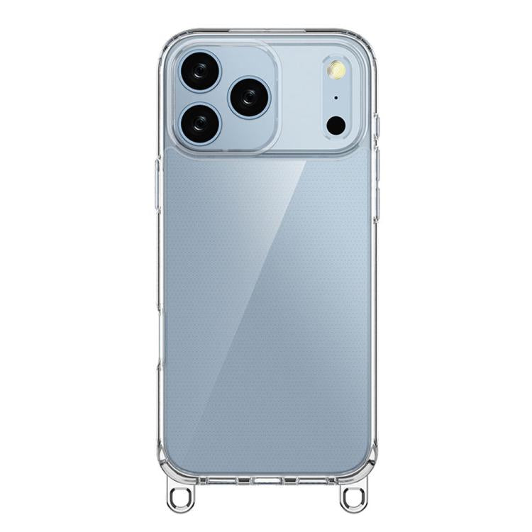 For iPhone 17 Pro Max Kalebol Minimalist High Transparency Multi Color Lanyard Hole Phone Case(Silver) by Kalebol