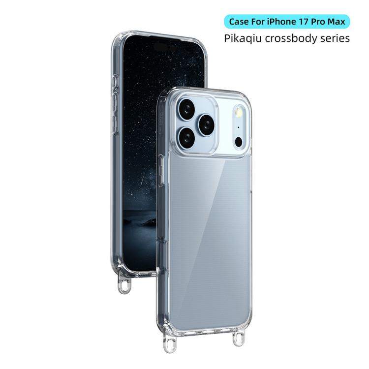 For iPhone 17 Pro Max Kalebol Minimalist High Transparency Multi Color Lanyard Hole Phone Case(Silver) by Kalebol