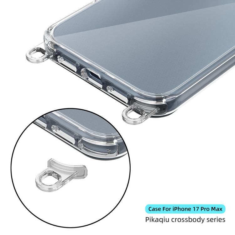 For iPhone 17 Pro Max Kalebol Minimalist High Transparency Multi Color Lanyard Hole Phone Case(Silver) by Kalebol