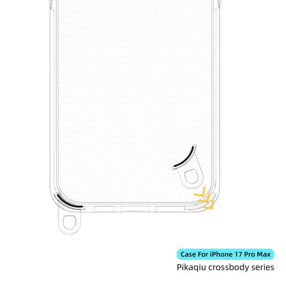 For iPhone 17 Pro Max Kalebol Minimalist High Transparency Multi Color Lanyard Hole Phone Case(Silver) by Kalebol