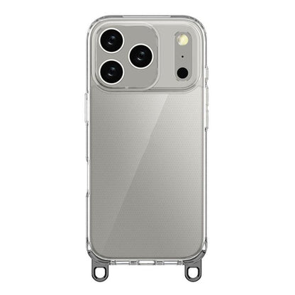 For iPhone 17 Pro Kalebol Minimalist High Transparency Multi Color Lanyard Hole Phone Case(Black) by Kalebol