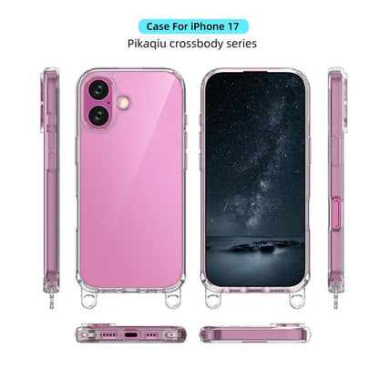 For iPhone 17 Kalebol Minimalist High Transparency Multi Color Lanyard Hole Phone Case(Transparent) by Kalebol