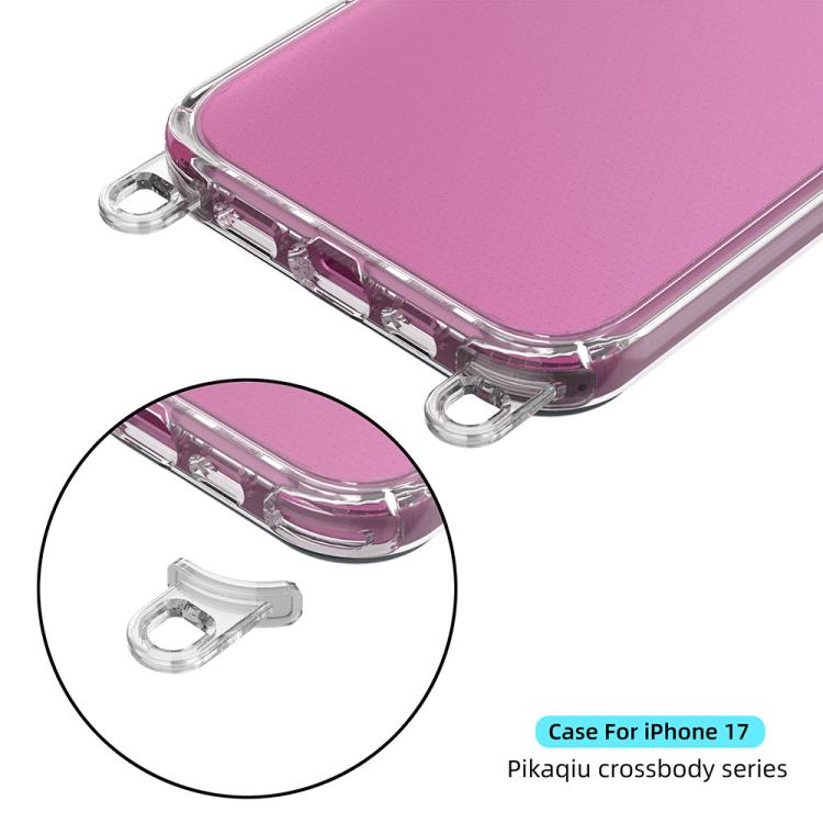 For iPhone 17 Kalebol Minimalist High Transparency Multi Color Lanyard Hole Phone Case(Silver) by Kalebol