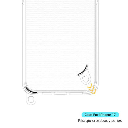 For iPhone 17 Kalebol Minimalist High Transparency Multi Color Lanyard Hole Phone Case(Silver) by Kalebol