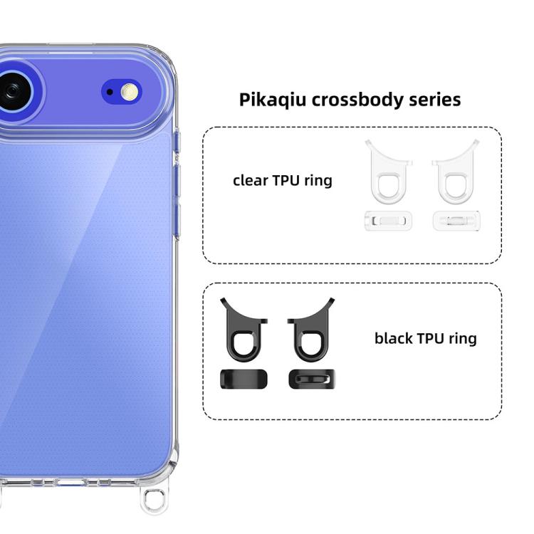 For iPhone Air Kalebol Minimalist High Transparency Multi Color Lanyard Hole Phone Case(Silver) by Kalebol