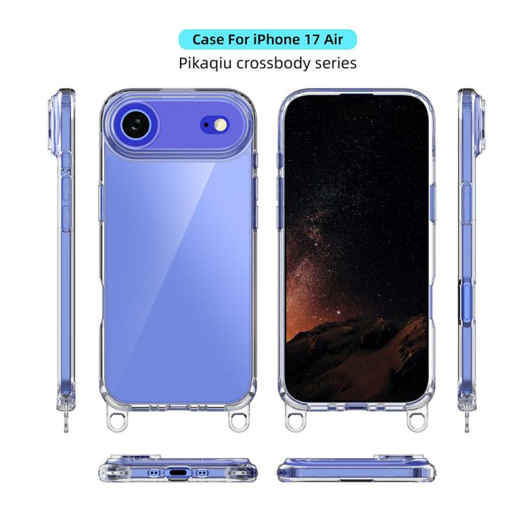 For iPhone Air Kalebol Minimalist High Transparency Multi Color Lanyard Hole Phone Case(Silver) by Kalebol