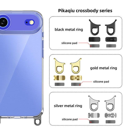 For iPhone Air Kalebol Minimalist High Transparency Multi Color Lanyard Hole Phone Case(Silver) by Kalebol