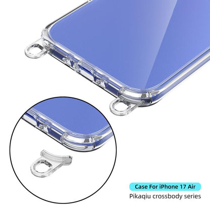 For iPhone Air Kalebol Minimalist High Transparency Multi Color Lanyard Hole Phone Case(Silver) by Kalebol