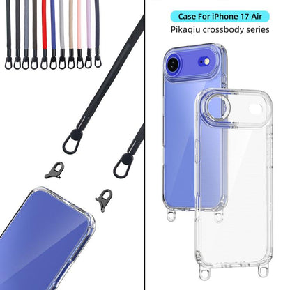 For iPhone Air Kalebol Minimalist High Transparency Multi Color Lanyard Hole Phone Case(Silver) by Kalebol