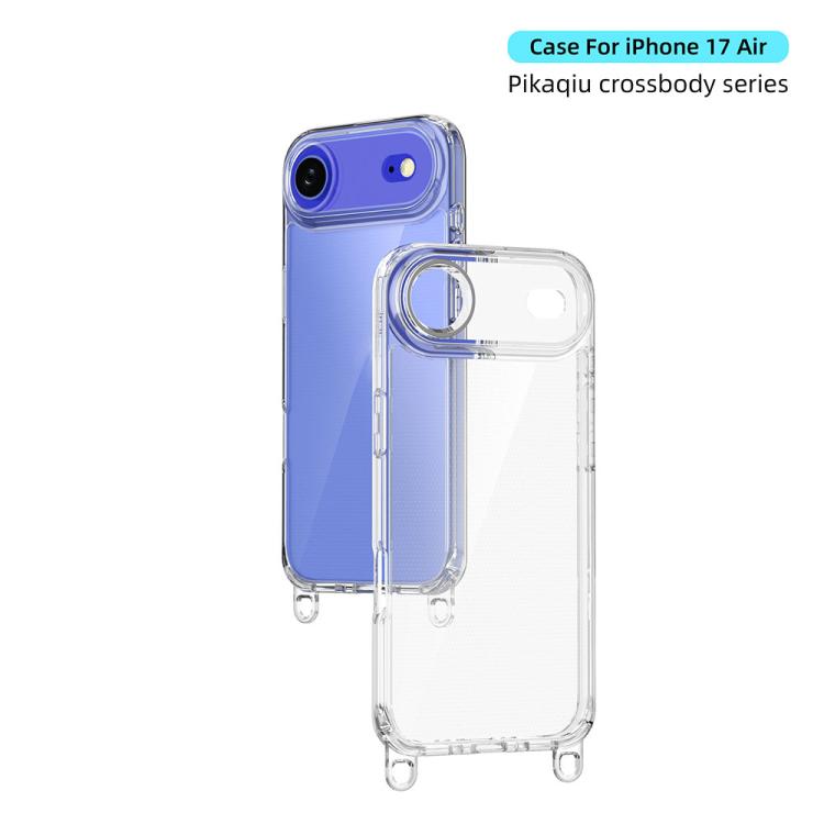 For iPhone Air Kalebol Minimalist High Transparency Multi Color Lanyard Hole Phone Case(Silver) by Kalebol