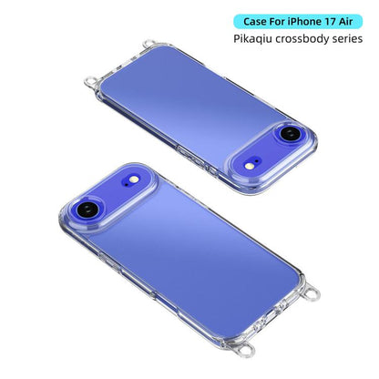 For iPhone Air Kalebol Minimalist High Transparency Multi Color Lanyard Hole Phone Case(Silver) by Kalebol