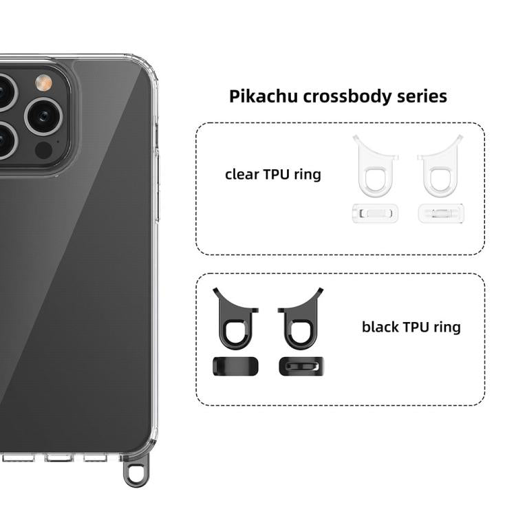 For iPhone 15 Pro Max Kalebol Minimalist High Transparency Multi Color Lanyard Hole Phone Case(Gold) by Kalebol