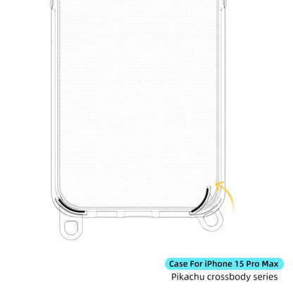 For iPhone 15 Pro Max Kalebol Minimalist High Transparency Multi Color Lanyard Hole Phone Case(Gold) by Kalebol