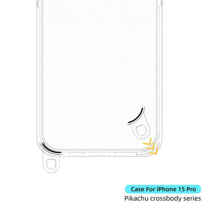 For iPhone 15 Pro Kalebol Minimalist High Transparency Multi Color Lanyard Hole Phone Case(Gold) by Kalebol