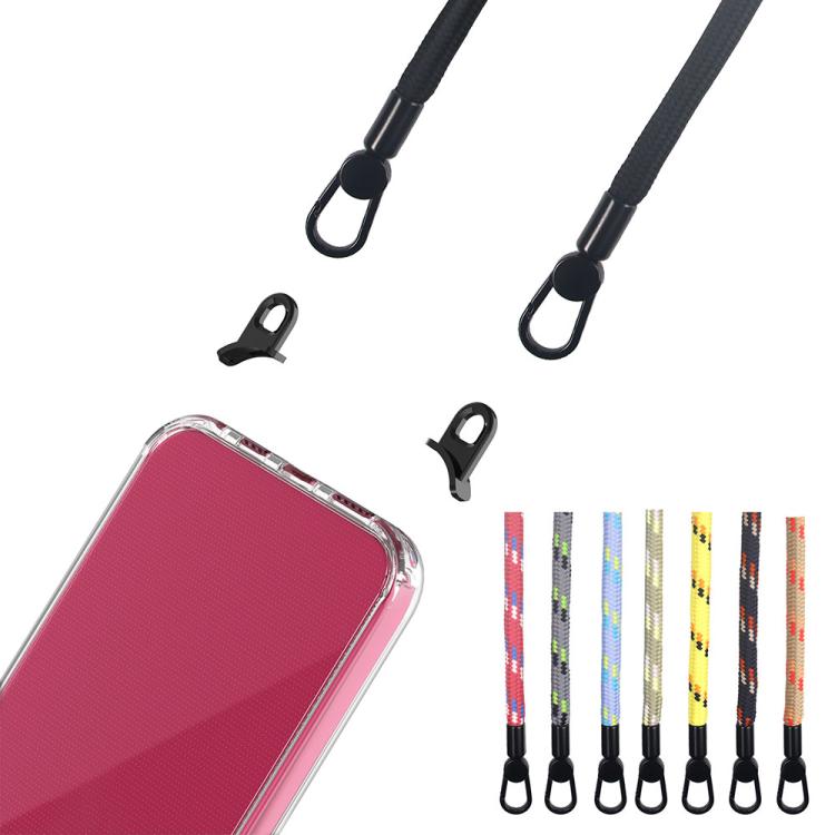 For iPhone 15 Plus Kalebol Minimalist High Transparency Multi Color Lanyard Hole Phone Case(Gold) by Kalebol